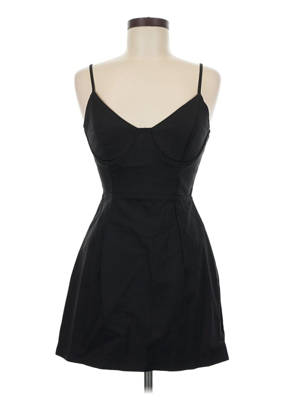 Princess Polly Black Spaghetti-Strap CORSET Bodycon Mini Dress